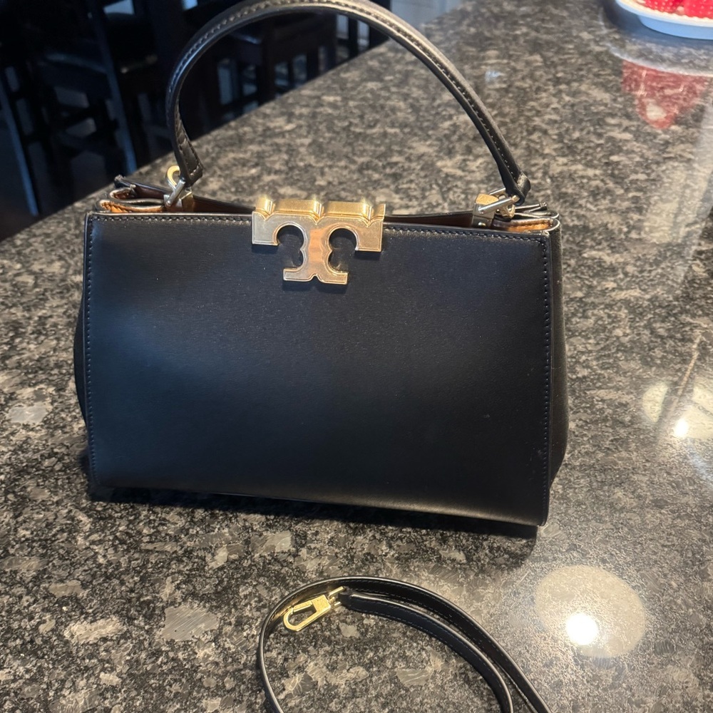 Black leather and suede Tory Burch  Purse